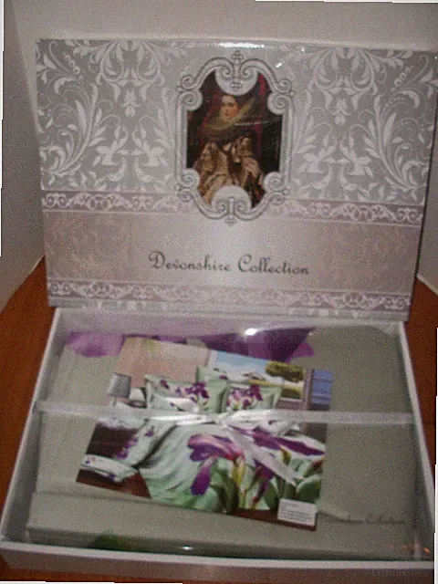 Devonshire Collection Purple Iris King Quilt Cover~Fitted Sheet~2 Pillowcases