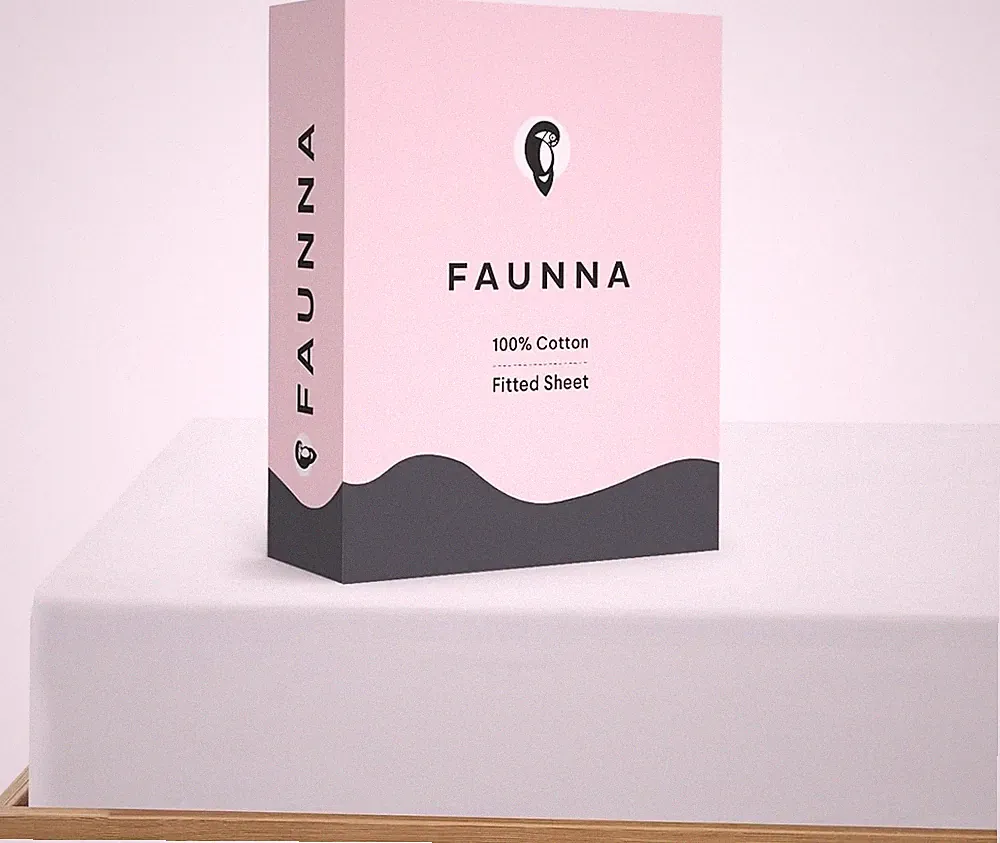 FAUNNA 100% 800TC Cotton Fitted Sheet Deep Pocket Breathable Bed Sheet All Size