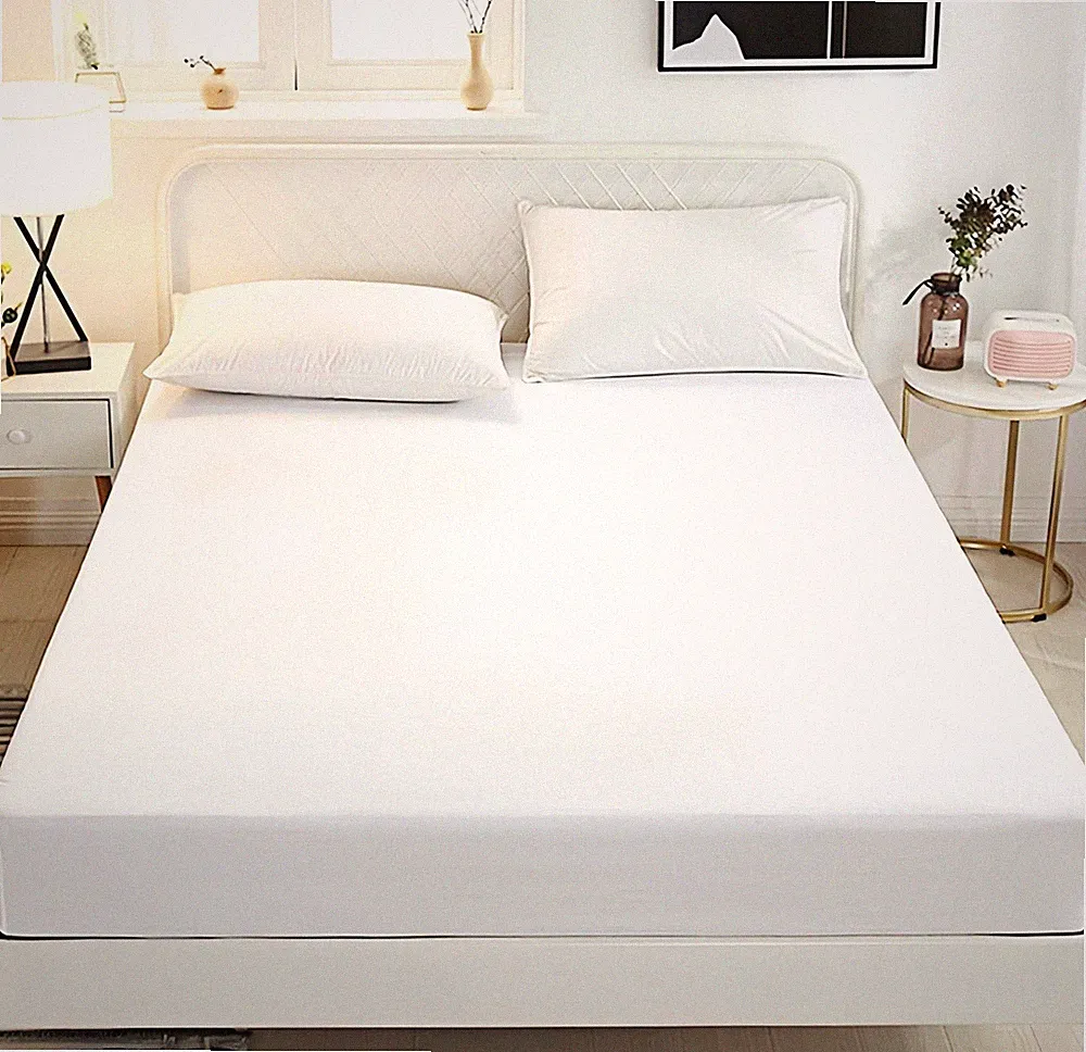 Full Size Fitted Sheet, 100% Cotton 300 Thread Count Sateen, Deep Pocket Full...