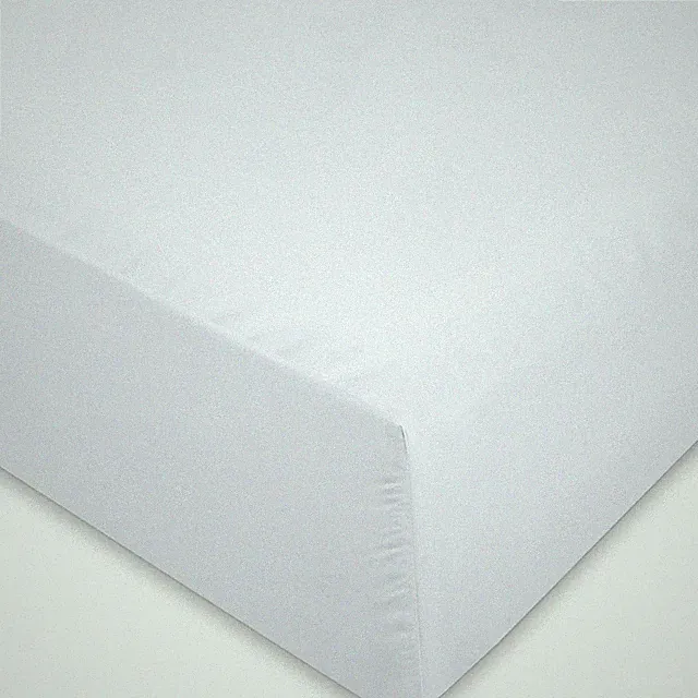 White Fitted Sheet, Hotel Quality Deep Pocket White Sheets, 1 Soft Poly-Cotton